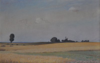 Mecklenburg Landscape with Windmill by Franz Bunke